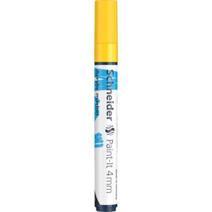 Marker vopsea acrilica paint-it 320 4mm schneider galben