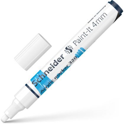 Marker vopsea acrilica paint-it 320 4mm schneider alb