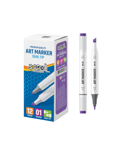 Marker 2 capete 6mm/3mm violet sc1836