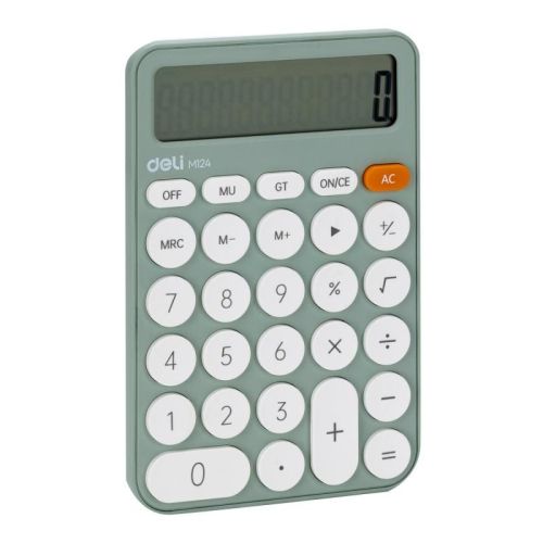 Calculator birou 12dig pls fash em124vernil deli dlem124g+++