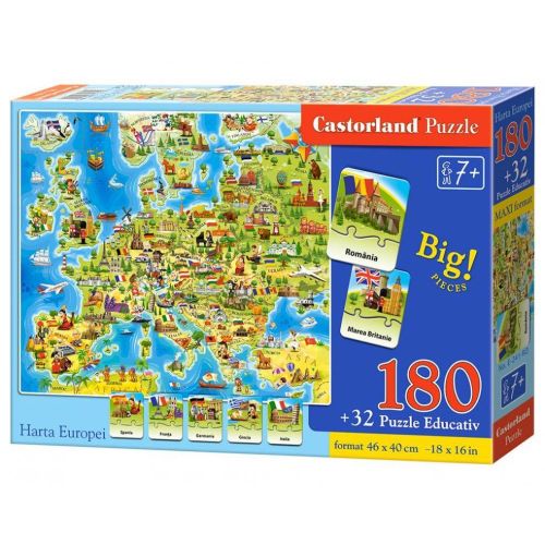 Puzzle educativ harta Europei - castorland e241