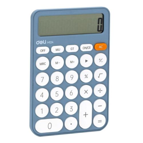 Calculator birou 12dig pls fash em124 bleu deli dlem124b+++