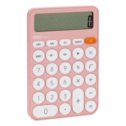 Calculator birou 12dig pls fash em124 roz deli dlem124p+++