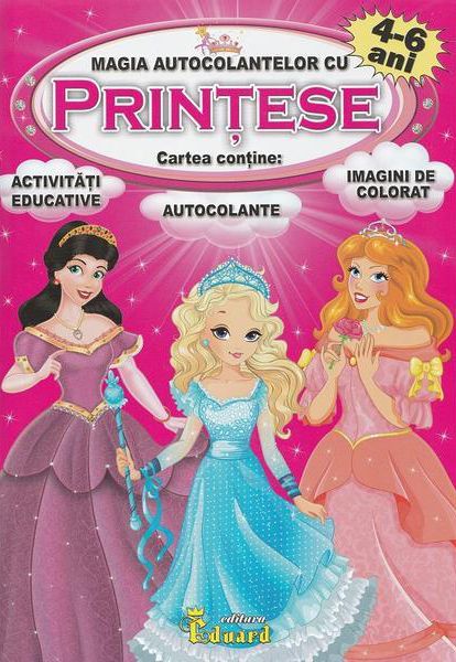 Magia autocolantelor cu Printese 4-6 ani