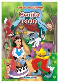 Scufita rosie -  Carte de colorat 