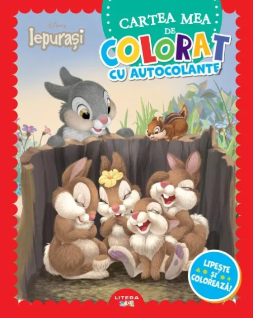 Disney Iepurasi - Cartea mea de colorat cu autocolante. Lipeste si coloreaza!