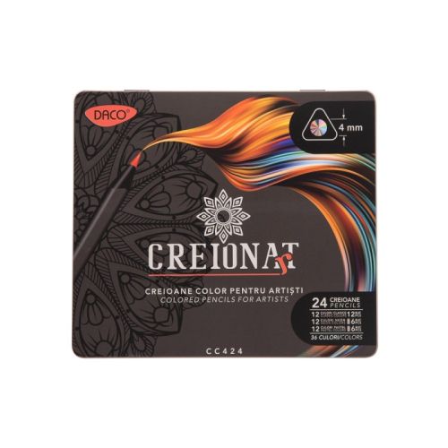 Creion color 24 cutie metalica daco cc424