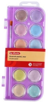 Acuarele tip pastila pastel & glitter 12 culori 9495270