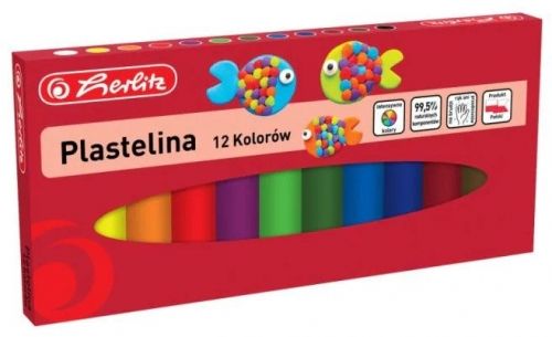 Plastilina herlitz set 12 culori 9588559