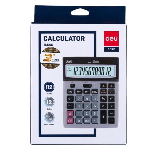 Calculator birou 12dig metal 1654 deli dle1654c