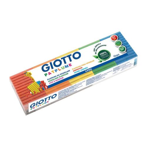 Plastilina vegetala patplume set 10bucx50gr giotto l0513300