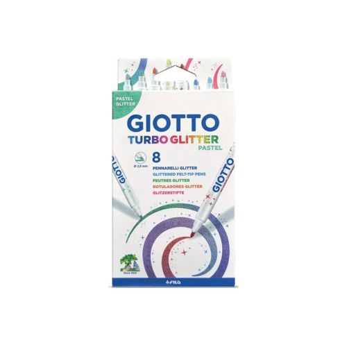 Carioci turbo glitter pastel 2buc/set giotto 0426300