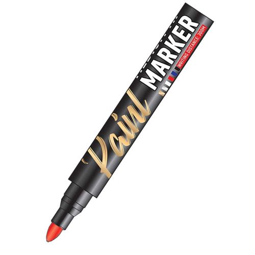 Marker permanent cu vopsea rosie varf 2/3mm of523