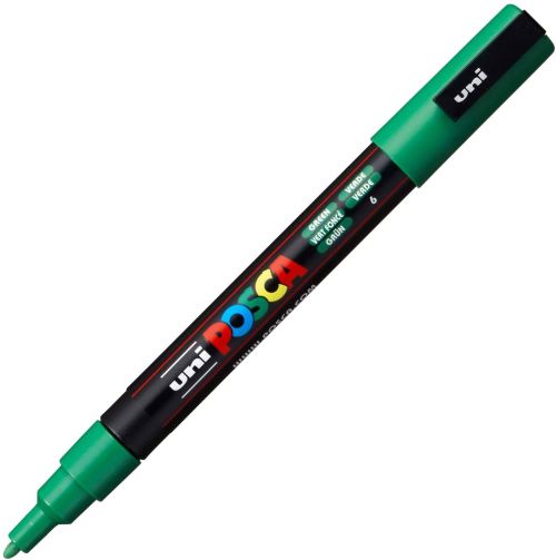 Marker uni pc-3m posca 09-13mm verde