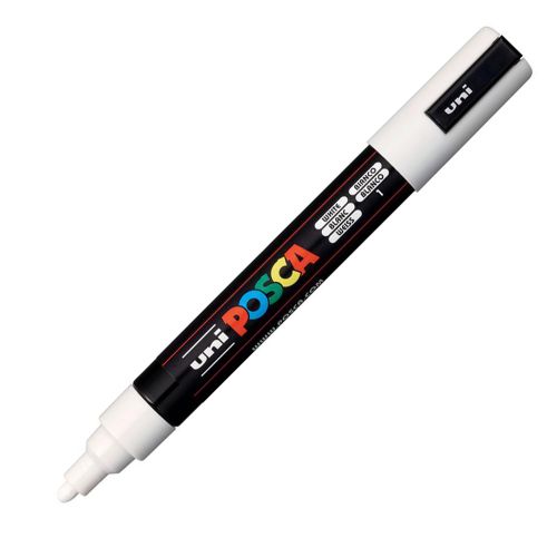 Marker uni pc-5m posca 18-25mm alb