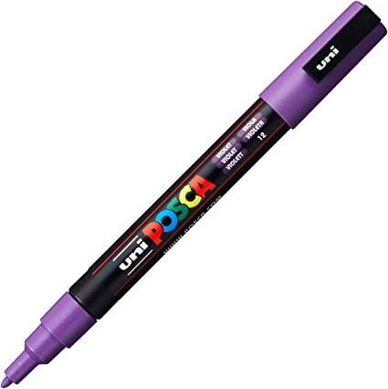 Marker uni pc-3m posca 09-13mm violet