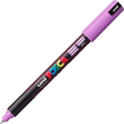 Marker uni pc-1mr posca 0.7mm varf fin metalic mov lavanda