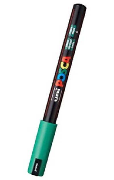 Marker uni pc-1mr posca 0.7mm varf fin metalic verde