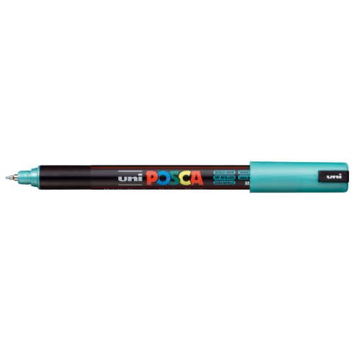 Marker uni pc-1mr posca 0.7mm varf fin metalic verde metal k