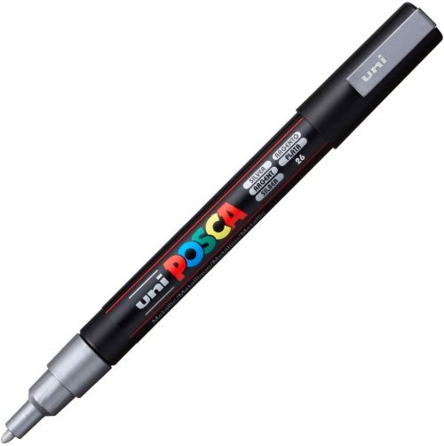 Marker uni pc-3m posca 09-13mm  argintiu