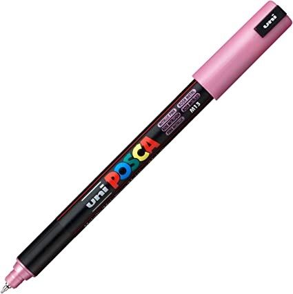 Marker uni pc-1mr posca 0.7 mm varf fin metalic roz metal k