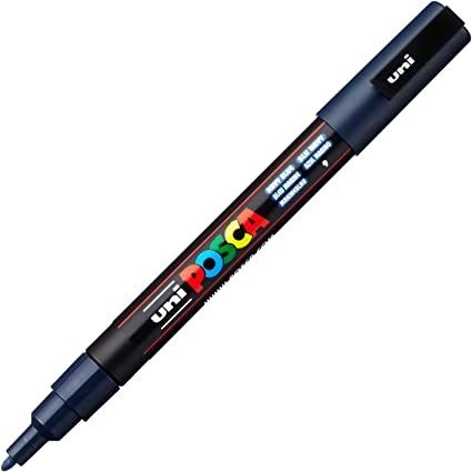 Marker uni pc-3m posca 09-13mm navy blue