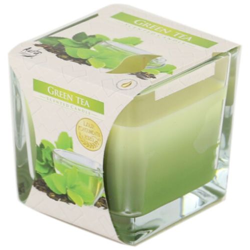 Lumanare parfumata green tea 8x8cm bolsius snk80-83