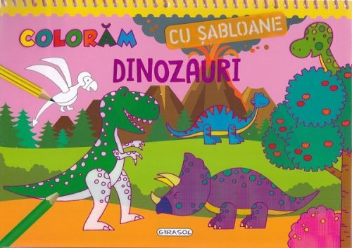 Coloram cu sabloane: Dinozauri