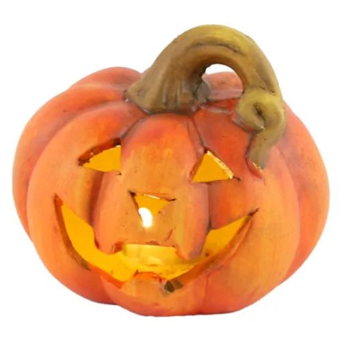 Dovleac halloween din ceramica cu led 10 cm at237324