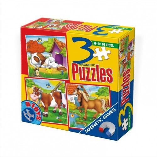 3 puzzle magnetic animale dto60457