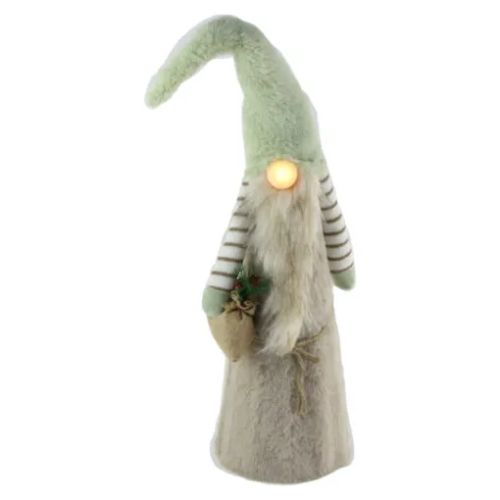 Figurina spiridus din textil cu led 72 cm verde at221397