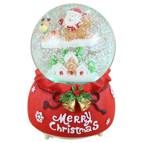 Glob de zapada muzical cu led ,merry christmas" 10x15 383317