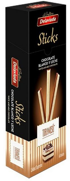 Del.Sticksuri ciocolata lapte aroma tiramisu 120g 70348