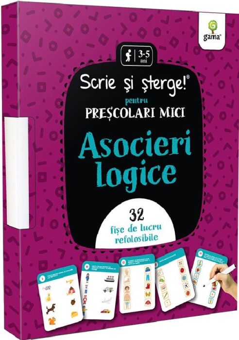 Asocieri logice. Scrie si sterge! Prescolari mici