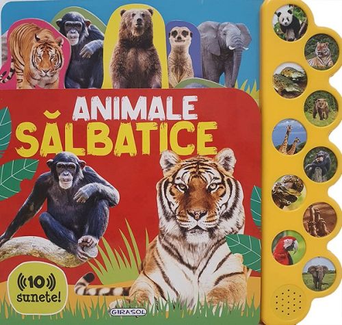 Animale salbatice. Carte sonora cu 10 sunete