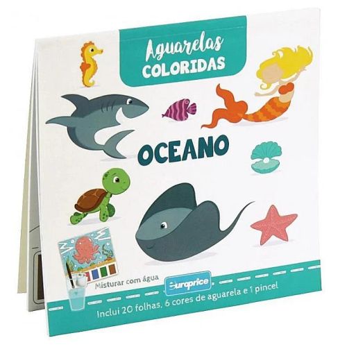 Carte de colorat cu acuarele Ocean