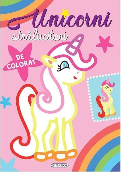 Unicorni stralucitori De colorat ( roz)