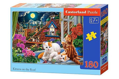 Puzzle 180 piese kittens on the roof castorland 18499