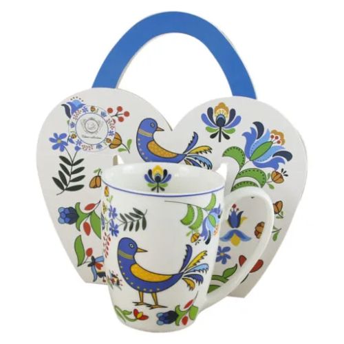 Cana portelan kashubian bird 350 ml in ambalaj decorativ