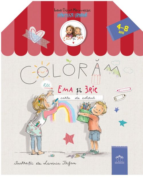 Coloram cu Ema si Eric - carte de colorat - Ioana Chicet-Macoveiciuc