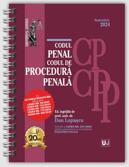 Codul penal si Codul de procedura penala. Septembrie 2024 (editie spiralata) - Dan Lupascu