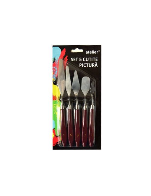 Set 5 cutite pictura metal st2012