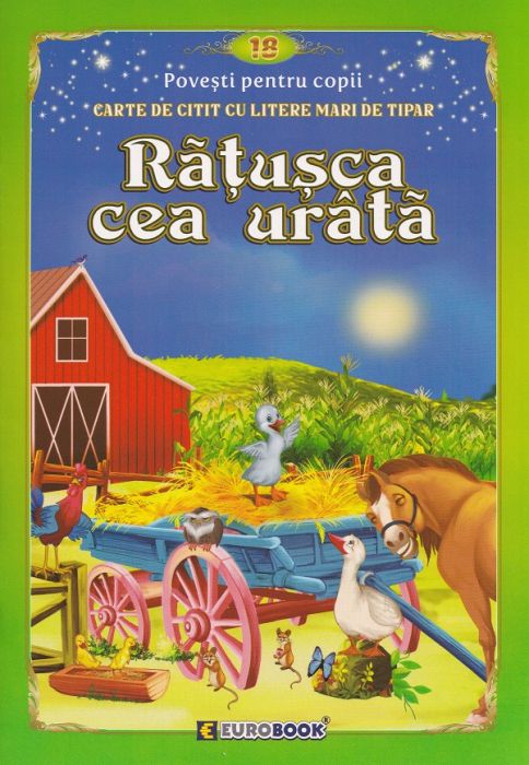  Ratusca cea urata. Carte de citit cu litere mari de tipar