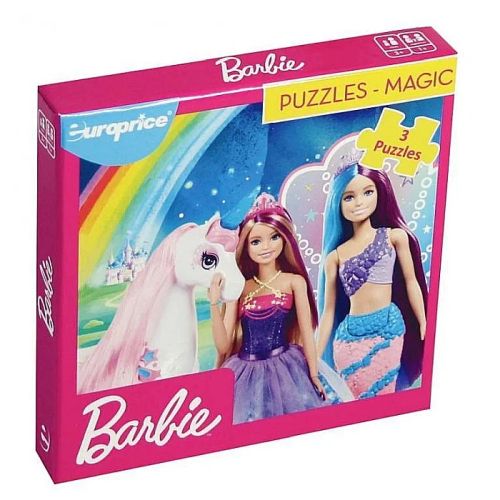 Puzzle barbie 3x9 piese magic ep