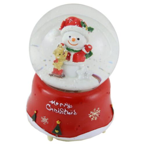 Glob de zapada cu muzica merry christmas 15cm 2349