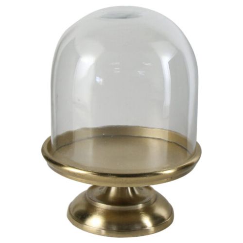 Cupola sticla ptr decoratiuni cu sup metal 17x23cm a67102120