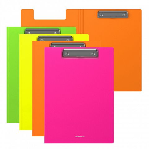 Clipboard dublu a4 culori neon erich 50140