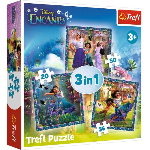 Puzzle trefl 3in1 bang disney encanto eroi din encanto 34866