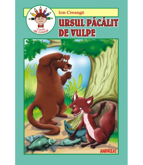 Ursul pacalit de vulpe - carte de colorat