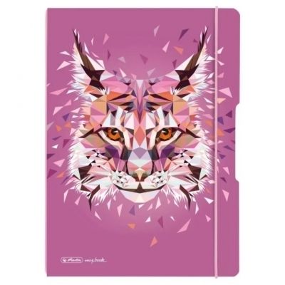 Caiet my book flex a4 2x40f velin wild anim lynx 9493980